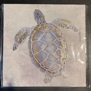 🐢✨ Sea Turtle Canvas Wall Art – Approx. 8” x 8” ✨🌊